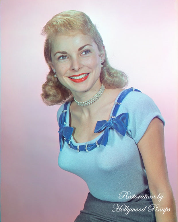 Janet Leigh Blue Belle 1955 | Hollywood Pinups | Film Star Colour and B&W Prints