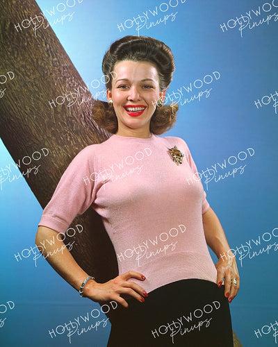 Carole Landis Pink Sweater 1943 | Hollywood Pinups | Film Star Color and B&W Prints