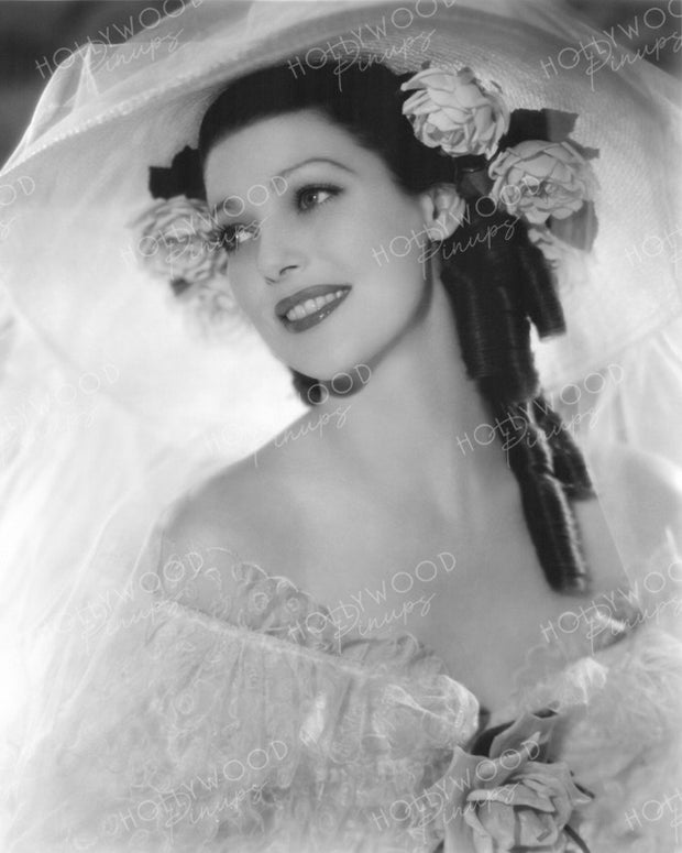 Loretta Young Pink Roses 1938 | Hollywood Pinups | Film Star Colour and B&W Prints