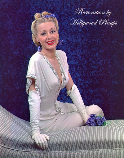 June Havoc Blue Violets 1943 | Hollywood Pinups | Film Star Colour and B&W Prints