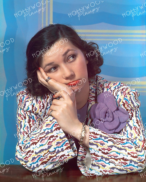 Patsy Kelly Pensive Pose 1940 | Hollywood Pinups Color Prints