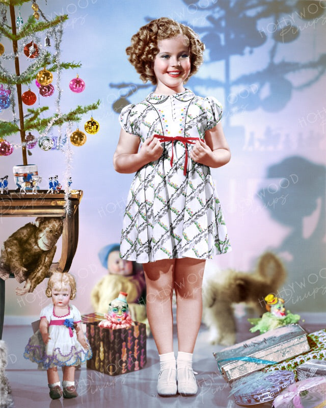 Shirley Temple in a 1936 Christmas publicity still | Hollywood