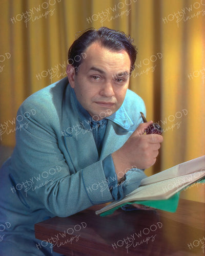 Edward G. Robinson Reading Script 1937 | Hollywood Pinups | Film Star Colour and B&W Prints