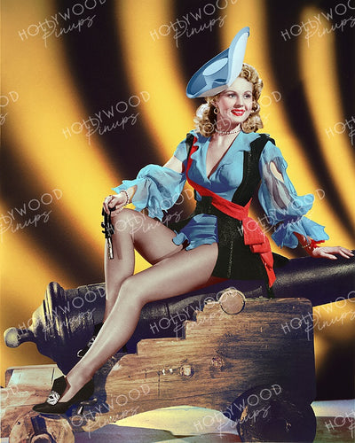 Virginia Mayo Pirate Pinup 1944 | Hollywood Pinups | Film Star Colour and B&W Prints