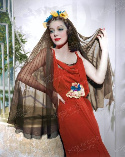 Loretta Young Veiled Beauty 1938 by POWOLNY | Hollywood Pinups | Film Star Colour and B&W Prints