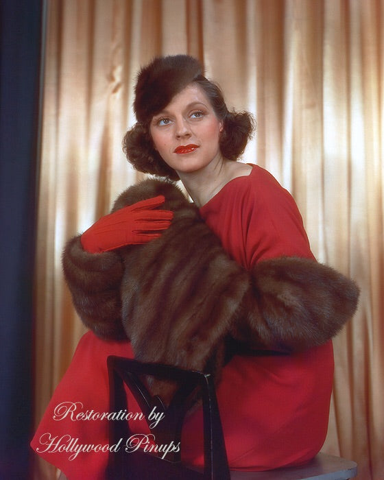 Martha Sleeper Ravishing Red 1936 | Hollywood Pinups | Film Star Colour and B&W Prints