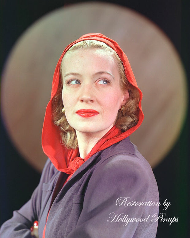 Ona Munson Hooded Beauty 1939 | Hollywood Pinups | Film Star Colour and B&W Prints