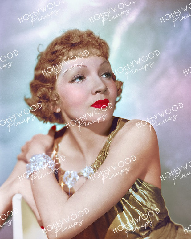 Claudette Colbert Shimmering Star 1935 | Hollywood Pinups Color Prints