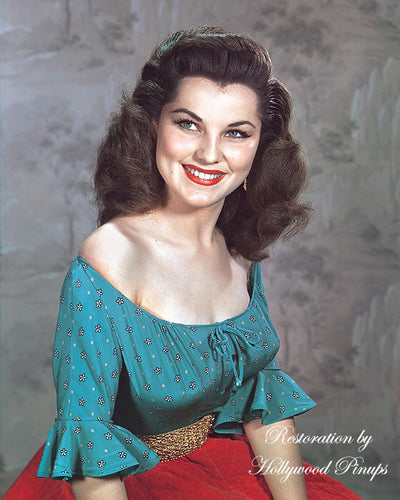 Debra Paget Radiant Smile 1952 | Hollywood Pinups | Film Star Colour and B&W Prints