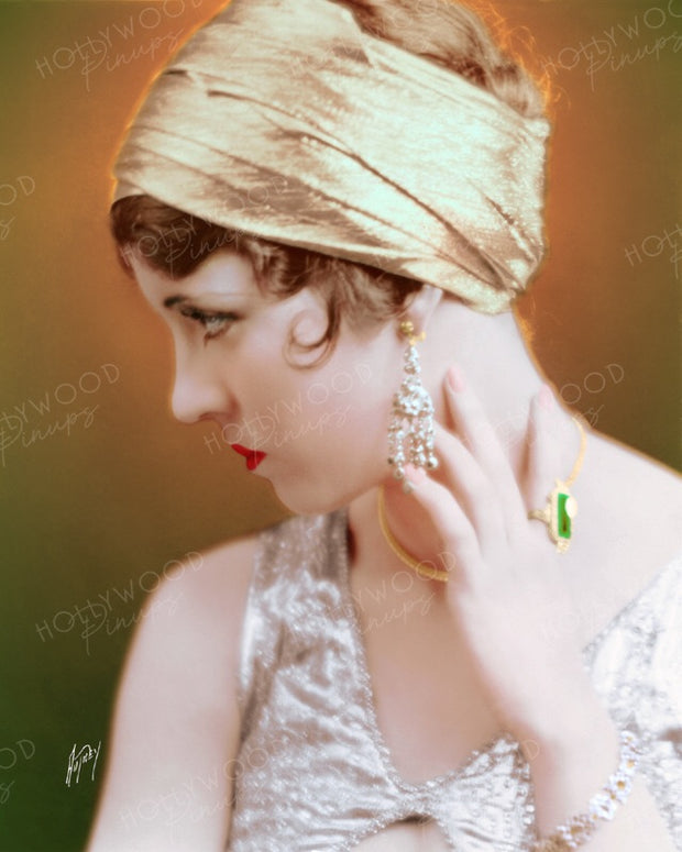 Olive Borden Luminous Profile 1926 by AUTREY | Hollywood Pinups | Film Star Colour and B&W Prints