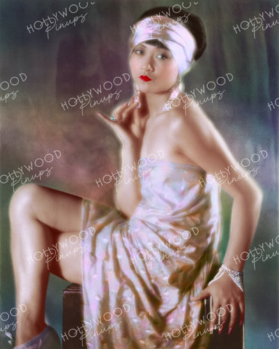 Anna May Wong Seductive Allure 1928 | Hollywood Pinups Color Prints