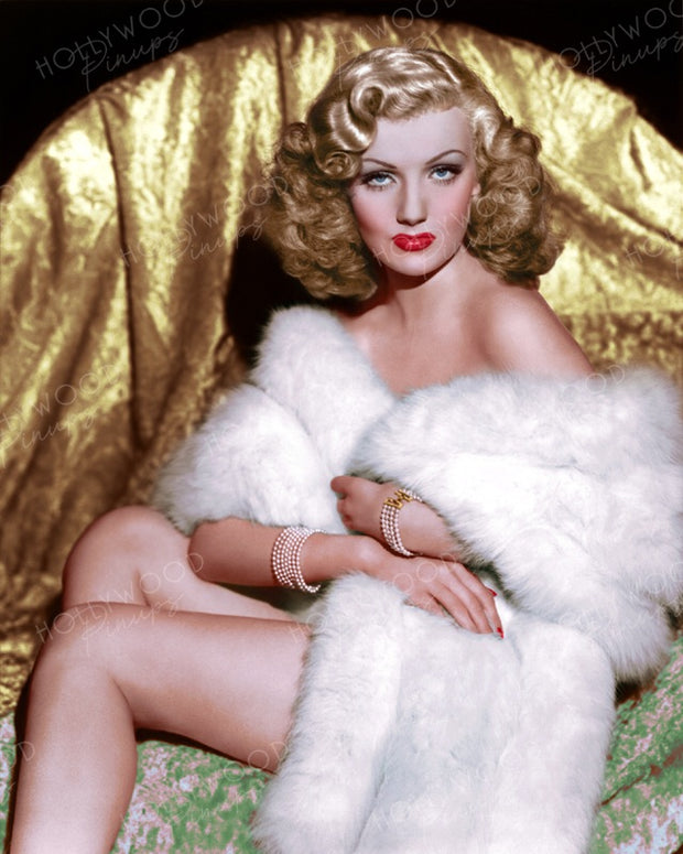 Dolores Moran Foxy Fur 1945 | Hollywood Pinups | Film Star Colour and B&W Prints