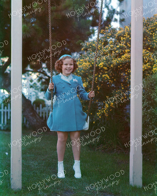 Shirley Temple Garden Swings 1938 | Hollywood Pinups | Film Star Colour and B&W Prints