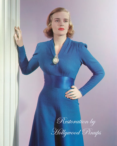 Frances Farmer Blue Belle 1937 | Hollywood Pinups | Film Star Colour and B&W Prints
