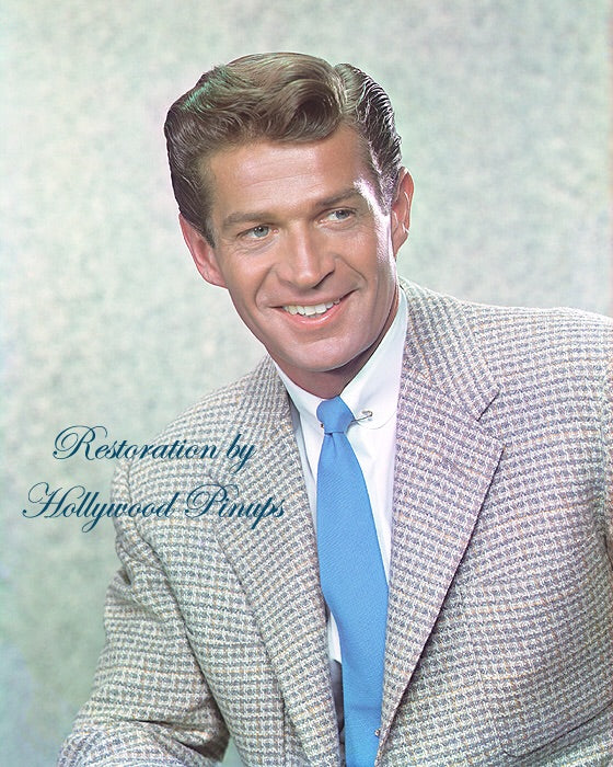 George Nader Ruggedly Handsome 1956 | Hollywood Pinups | Film Star Colour and B&W Prints