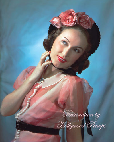 Fay Wray Rose Pink 1936 | Hollywood Pinups | Film Star Colour and B&W Prints