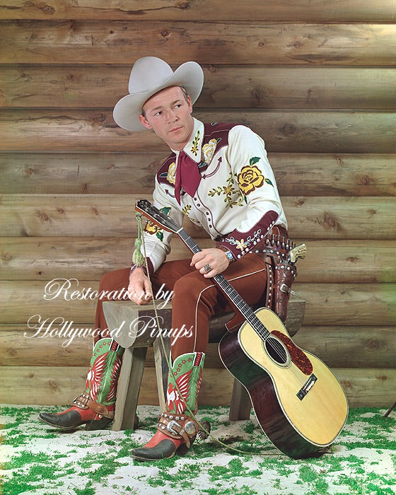 Roy Rogers Guitar Cowboy 1942 | Hollywood Pinups | Film Star Colour and B&W Prints