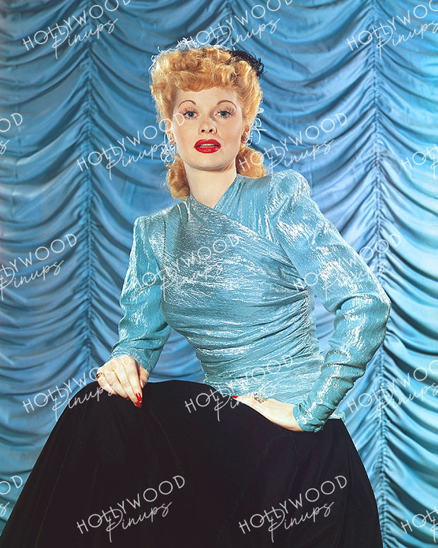 Lucille Ball Blue Shimmer 1941 | Hollywood Pinups Color Prints