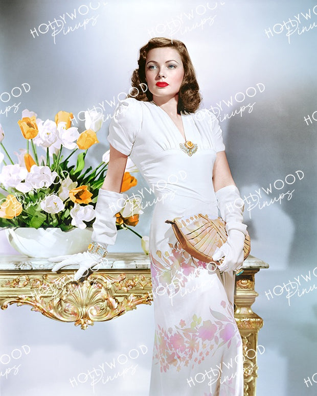 Gene Tierney Floral Belle 1944 LAURA | Hollywood Pinups Color Prints