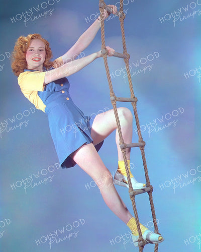 Joan Leslie Rope Ladder 1941 | Hollywood Pinups | Film Star Colour and B&W Prints