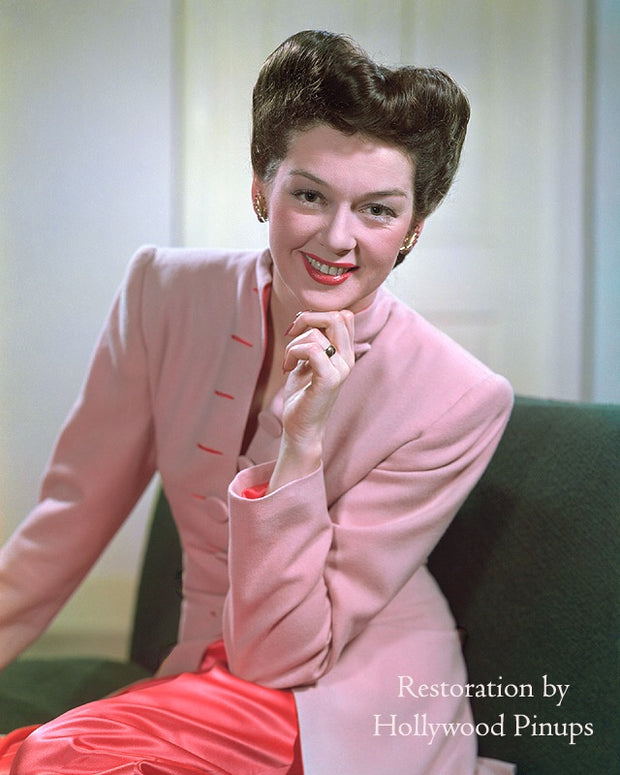 Rosalind Russell Satin Pink 1942 by JAMES DOOLITTLE | Hollywood Pinups | Film Star Colour and B&W Prints
