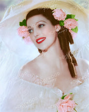 Loretta Young Pink Roses 1938 | Hollywood Pinups | Film Star Colour and B&W Prints