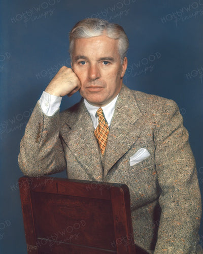 Charlie Chaplin Natural Color Portrait 1940 | Hollywood Pinups | Film Star Colour and B&W Prints