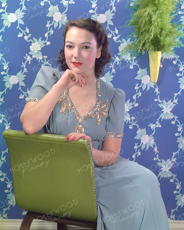 June Duprez Powder Blue 1940 | Hollywood Pinups | Film Star Colour and B&W Prints