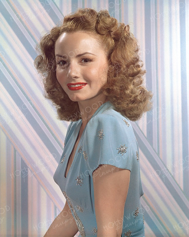 Janet Blair Pastel Blues 1943 | Hollywood Pinups | Film Star Colour and B&W Prints